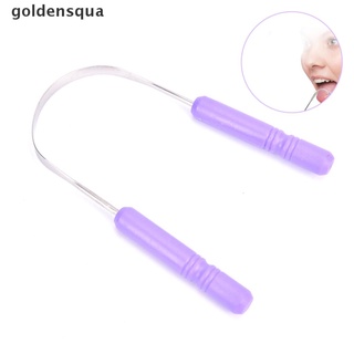 [goldensqua] limpiador de lengua de acero inoxidable raspador cuidado dental higiene bucal boca [goldensqua]