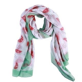precioso blanco rojo menta verde color sandía fruta chales y envolturas bufanda para mujeres regalos