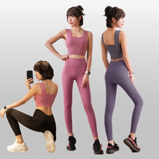 Conjunto de entrenamiento ropa de yoga - transpirable color sólido yoga conjuntos de mujeres ropa deportiva gimnasio ropa sin mangas S M L XL 2XL 3XL