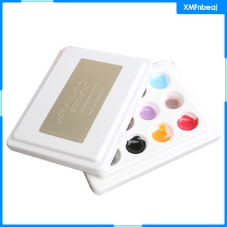 24 Slots Ceramic Watercolor Paint Palette with Lid Painting