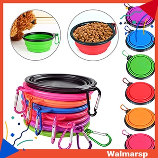 [Wmp] cuenco portátil de silicona plegable para mascotas/perros/alimentación de viaje/alimentación de alimentos/alimentador de platos de agua