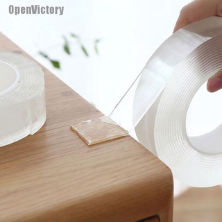 OpenVictory transparente Nano cinta lavable de doble cara adhesiva traza pasta extraíble pegamento