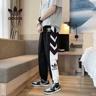 Adidas100 % Original Clover Flecha Impresión Alta Calle Pantalones De Los Hombres Primavera Otoño Coreano Tendencia Casual Todo-Partido Deportes Estudiante