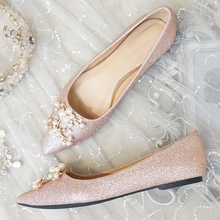 zapatos de mujer perla poco profunda boca dama de honor zapatos de boda zapatos de las mujeres más el tamaño de zapatos planos tamaño 34-44 moda tendencia zapatos de noche