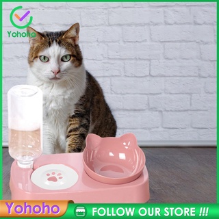 [Yohoho] cuencos Premium para gatos, alimentador separado para mascotas con 2 cuencos, cuencos pequeños para perros, gatos, agua, alimentos, cuencos con 15 cuencos inclinados