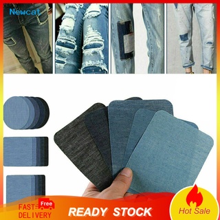 <newcat> 20/25pcs ropa de mezclilla jeans costura camisa codo reparación rodilla pegatina parche conjunto