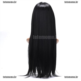 Peluca De cabello Natural De tejer Resistente al Calor encaje frontal Wigs color negro (4)