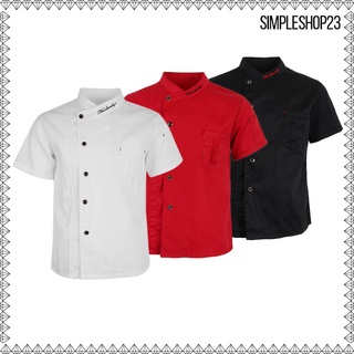 Chamarra simpleshop23/abrigo De Chef transpirable De verano/ligera/Manga corta/ Uniforme Para Chef De 5 tamaños