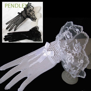 PENDLEY Fashion Prom Evening Wedding for Party Accessories Bridal Fingered Gloves Gloves Lace Fishnet Lace Gloves Wedding Dress/Multicolor