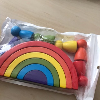 juguetes educativos para niños arcoíris de madera