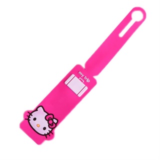 lindo dibujos animados rosa hello kitty viaje equipaje etiqueta (1)