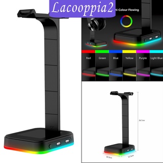 [Lacooppia2] soporte de auriculares RGB Premium para escritorio, soporte para auriculares, soporte de exhibición