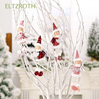 eltzroth precioso adorno colgante de búfalo a cuadros colgante de navidad decoración ángel muñeca año nuevo árbol de navidad de dibujos animados navidad regalo festivo