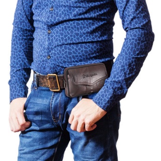 [hst]multifunción de los hombres de cuero de la pu bolsas de cintura casual teléfono cartera cinturón bum bolsa (6)