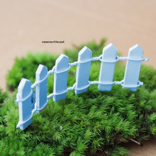 [newnorthcast] 4 piezas miniatura de hadas de jardín de jardín valla miniatura de madera piquete cerca de hadas