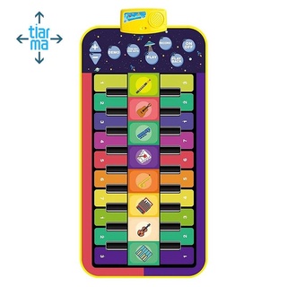 Doble fila multifunción instrumento Musical Piano Mat bebé Fitness teclado juego alfombra juguetes educativos para niños