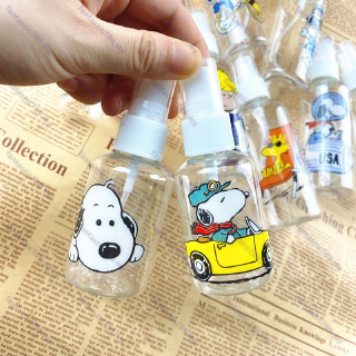 Fantastic789 1Pc 50ml/100ml de dibujos animados Snoopy transparente vacío Spray botella de plástico Mini contenedor recargable botellas cosméticas contenedores (7)