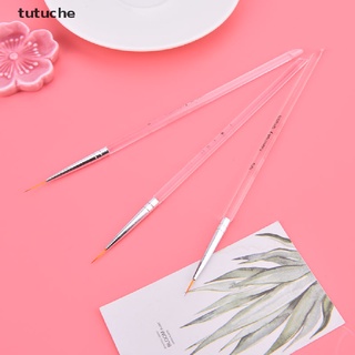 Tutuche 3pcs Nail Art Drawing Striping Liner Pen Brush DIY Painting Lines Set Manicure CL