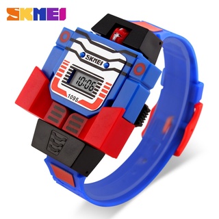Skmei 1095 Relojes Led digitales para niños De dibujos Animados relojes deportivos transformación robot juguetes niños relojes De pulsera Montre Enfant
