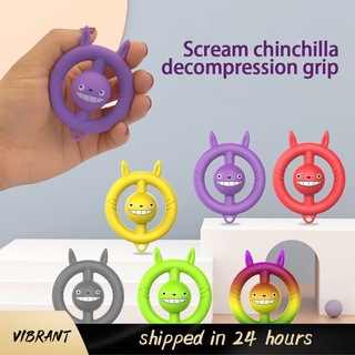 Dispositivo de agarre de silicona agarre descompresión juguete gritando gato juguete de los niños de silicona dispositivo de agarre