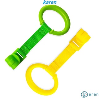 Karen 2 piezas de uso General para corral colgantes juguetes de bebé tire anillo 2PCS ayuda bebé soporte colgante anillo cama anillos bebé cuna gancho