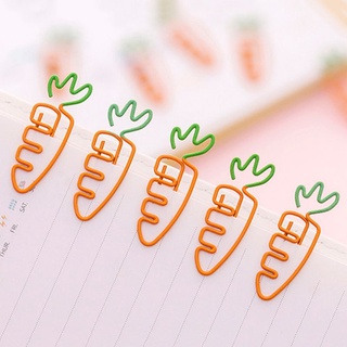 ALL 6 pzs Clip de papel de Metal en forma de zanahoria/creativo/marcador/papelería/artículos escolares/oficina/decoración (9)