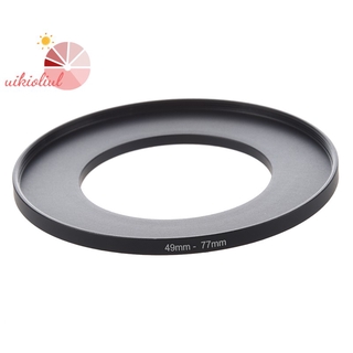 filtro de lente de cámara anillo de paso hacia arriba 49mm-77mm adaptador negro (1)