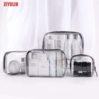 ziyulin bolsa de cosméticos transparente de viaje pvc mujeres cremallera transparente bolsas de maquillaje caso de belleza