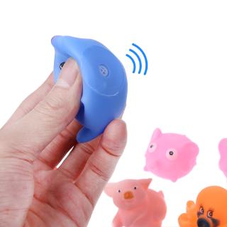 Baby Wash Bath Play Animals lindo juguetes de goma suave flotador Sqeeze sonido 10PCS (2)