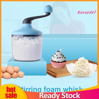 <XAVEXBXL> Manual Egg Beater Mixer Plastic Hand-crank Cream Whisk Home Kitchen Baking Tool