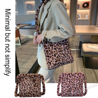 moda leopardo crossbody bolso de las mujeres de felpa casual bolso de mensajero
