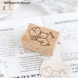 blowgentlyflower lindo animales osos decoración sello de madera sellos de goma scrapbooking papelería bgf