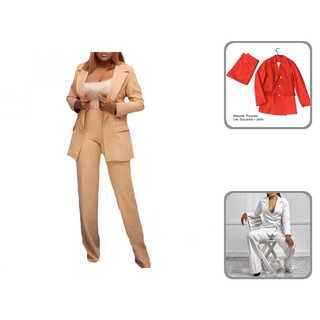 burbuerry transpirable traje abrigo pantalones ancho pierna color sólido oficina traje solapa outwear