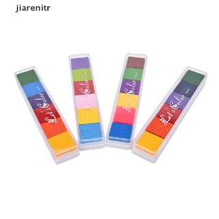 [jiarenitr] 6 Colores No Tóxicos Almohadilla De Tinta De Goma Sello De Dedo Impresión DIY Craft , .