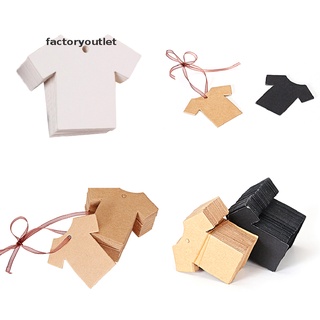 [factoryoutlet] 50pcs ropa papel Kraft colgar etiquetas fiesta boda Favor etiqueta precio tarjetas caliente