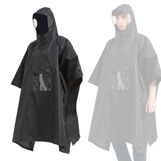 impermeable poncho chaqueta unisex al aire libre impermeable lona senderismo ropa de lluvia ciclismo (3)