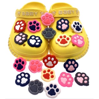 Colorido Gato Pata Impresión Perro Jibbitz Para Crocs Zapatillas Hebilla Accesorios Lindo Zapatos Adorno (1)