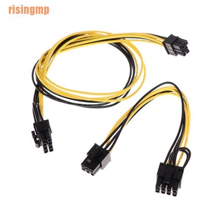 Risingmp (¥) PCI express 6pin a 6+2Pin Cable de alimentación GPU 6 pines 8pin Cable de alimentación