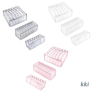 kki. 3 piezas organizador de cajones de ropa interior plegable armario divisores de ropa de nylon cómoda (1)