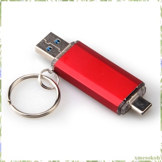 2 en 1 USB 3.0+ Tipo C Unidad flash OTG Memory Stick U Disco 256GB Almacenamiento rojo