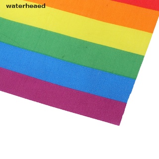 (waterheaed) 5X Arco Iris Mano Ondeando Bandera Gay Orgullo Lesbiana Paz LGBT Banner Festival En Venta (3)