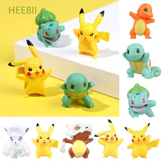 heebii colección figuras de acción squirtle litten pokemon pikachu charmander vulpix pvc modelo juguetes