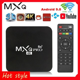 Mxq Pro 4k 2.4g/5ghz Wifi Android 9.0 Quad Core Smart Tv Box Reproductor Multimedia 1g + 8g