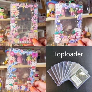 35PT Toploader Grueso Photocard Protector Caso Transparente Mangas De Tarjeta DIY Gaming Trading Titular De La (1)