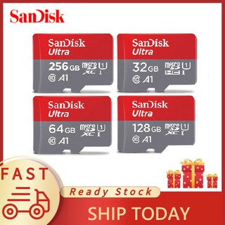 - Tarjeta De Memoria Sandisk 64gb 32gb 256gb 512gb Micro Sd Flash Speed 100mb/S Ultra A1 C10