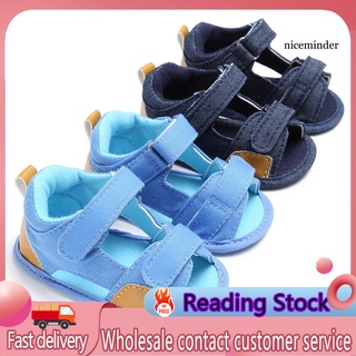 Nice_Niño bebé niño Denim suela suave Prewalker antideslizante zapatos sandalias de verano (1)