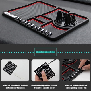 Car Dashboard Anti Slip Mat Pad GPS Mobile Phone Holder Stand Number Plate Accessories (5)