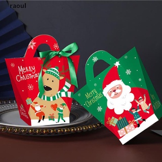 [raoul] 5 bolsas de regalo de navidad de papel rojo bolsa de navidad para galletas de caramelo caja de paking [raoul]