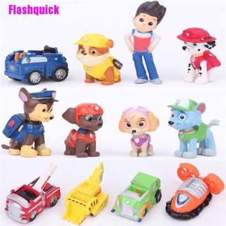 [Flashquick] 12 piezas de moda Nickelodeon Paw Patrol Mini figuras de juguete Playset Cake Toppers