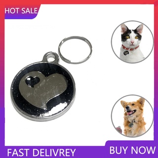 Collar con colgante en forma De corazón Para identificación De mascotas/Cachorro/Gatos
